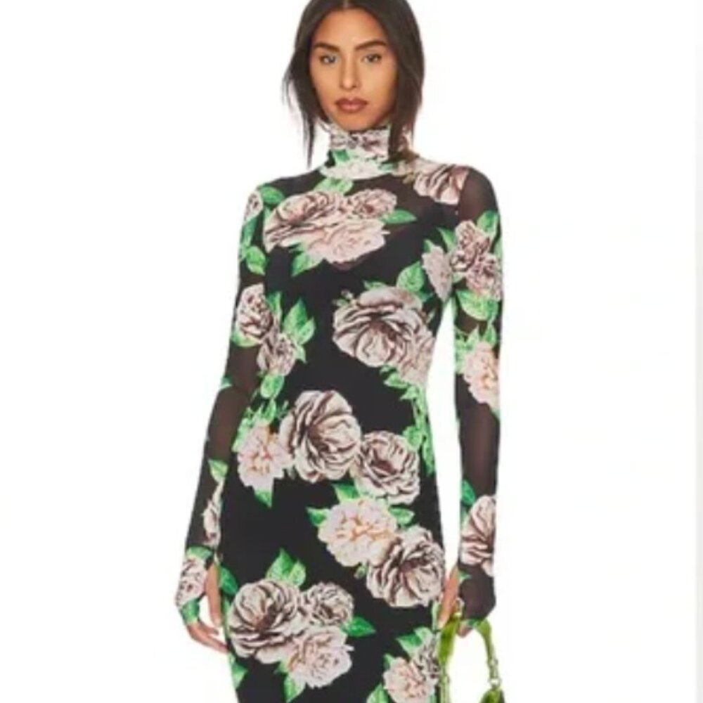 AFRM Shailene Dress in Night Rose - XL -